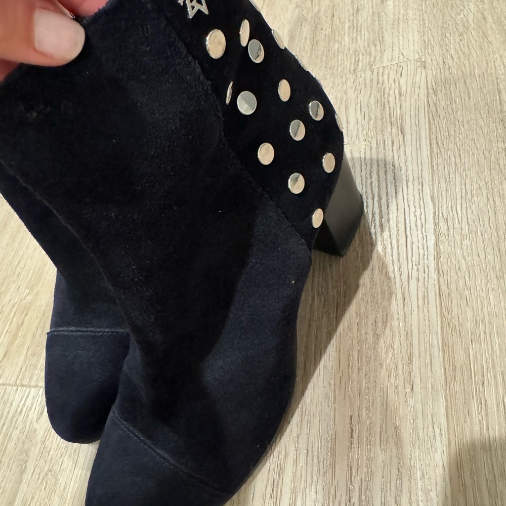 Zadig & Voltaire Navy Suede Booties - Picture 4 of 8